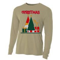 Christmas Xmas Pic Tree Presents Gifts Cooling Performance Long Sleeve Crew