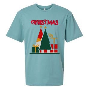 Christmas Xmas Pic Tree Presents Gifts Sueded Cloud Jersey T-Shirt