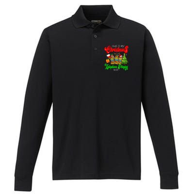 Christmas Xylophone Playing Three Santa Elf Xylophones Performance Long Sleeve Polo