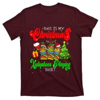 Christmas Xylophone Playing Three Santa Elf Xylophones T-Shirt