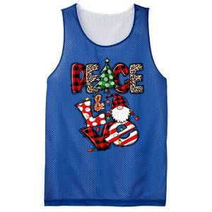 Cute Xmas Peace And Love Gnome Christmas Gnome Meaningful Gift Mesh Reversible Basketball Jersey Tank