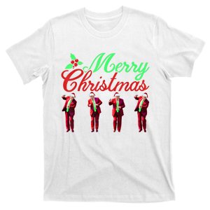 Christmas Xmas Pajamas Holiday Funny Trump Dance Santa Claus T-Shirt