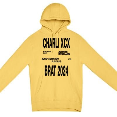 Charli Xcx Plus Special Guest AliyahS Interlude June 12 Chicago Live Radius Bra Premium Pullover Hoodie