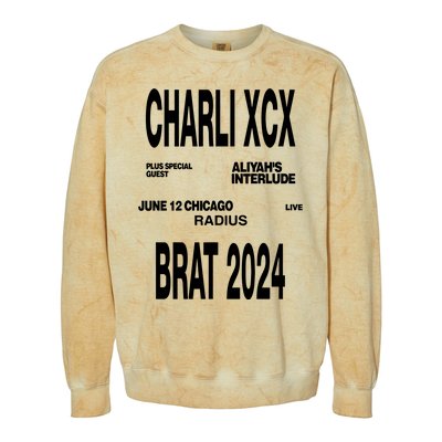 Charli Xcx Plus Special Guest AliyahS Interlude June 12 Chicago Live Radius Bra Colorblast Crewneck Sweatshirt