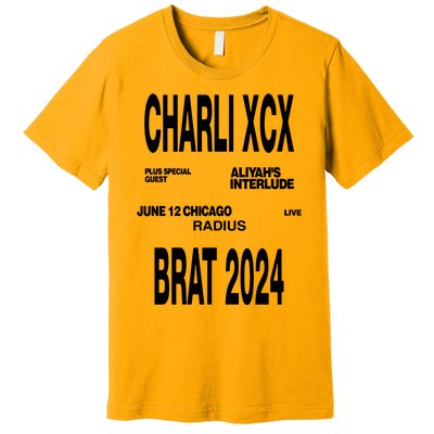 Charli Xcx Plus Special Guest AliyahS Interlude June 12 Chicago Live Radius Bra Premium T-Shirt