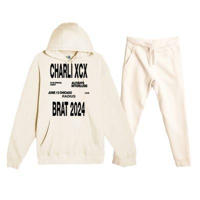 Charli Xcx Plus Special Guest AliyahS Interlude June 12 Chicago Live Radius Bra Premium Hooded Sweatsuit Set