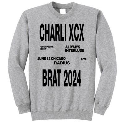 Charli Xcx Plus Special Guest AliyahS Interlude June 12 Chicago Live Radius Bra Tall Sweatshirt