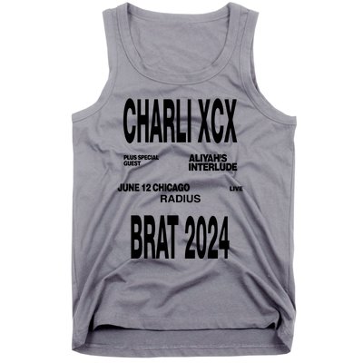 Charli Xcx Plus Special Guest AliyahS Interlude June 12 Chicago Live Radius Bra Tank Top