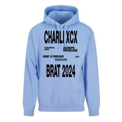 Charli Xcx Plus Special Guest AliyahS Interlude June 12 Chicago Live Radius Bra Unisex Surf Hoodie