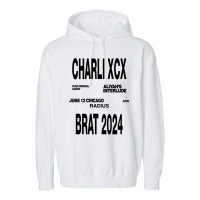 Charli Xcx Plus Special Guest AliyahS Interlude June 12 Chicago Live Radius Bra Garment-Dyed Fleece Hoodie