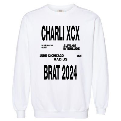 Charli Xcx Plus Special Guest AliyahS Interlude June 12 Chicago Live Radius Bra Garment-Dyed Sweatshirt