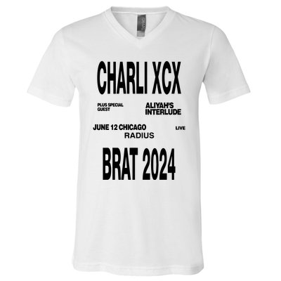 Charli Xcx Plus Special Guest AliyahS Interlude June 12 Chicago Live Radius Bra V-Neck T-Shirt