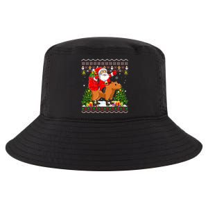 Capybara Xmas Pajamas Ugly Santa Riding Capybara Christmas Cool Comfort Performance Bucket Hat