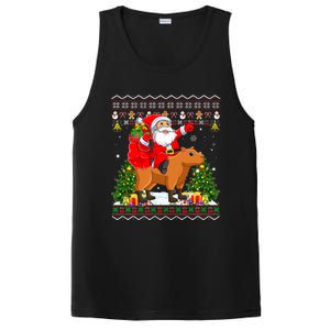 Capybara Xmas Pajamas Ugly Santa Riding Capybara Christmas PosiCharge Competitor Tank