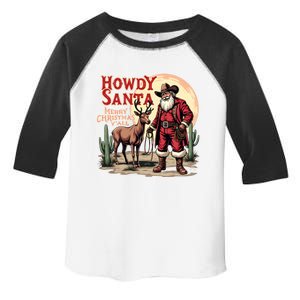 Cow Xmas Santa Claus Howdy Santa Merry Christmas Y’All Gift Toddler Fine Jersey T-Shirt