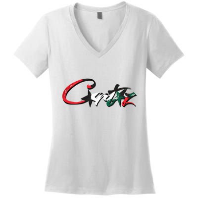 Crtz Xyz Store Corteiz Freedem Limited Women's V-Neck T-Shirt