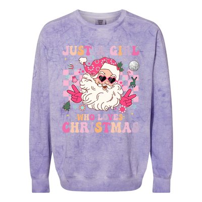 Christmas Xmas Santa Claus Gift Colorblast Crewneck Sweatshirt