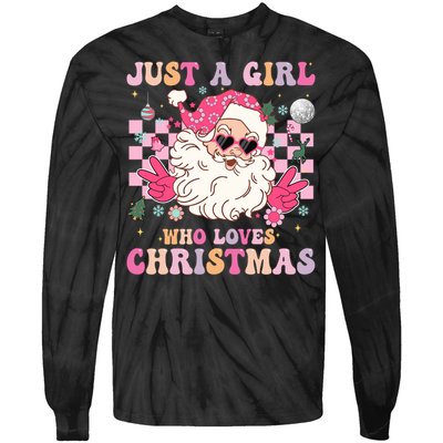 Christmas Xmas Santa Claus Gift Tie-Dye Long Sleeve Shirt