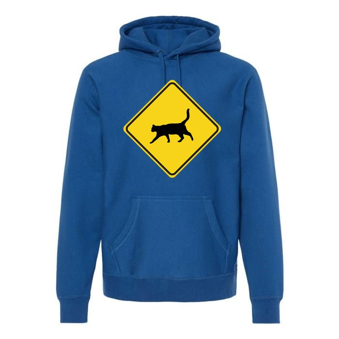 Cat Xing Sign Graphic Crossing Symbol Great Gift Premium Hoodie