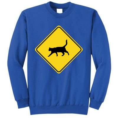 Cat Xing Sign Graphic Crossing Symbol Great Gift Tall Sweatshirt