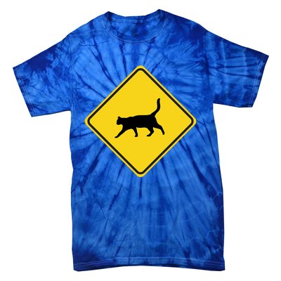 Cat Xing Sign Graphic Crossing Symbol Great Gift Tie-Dye T-Shirt