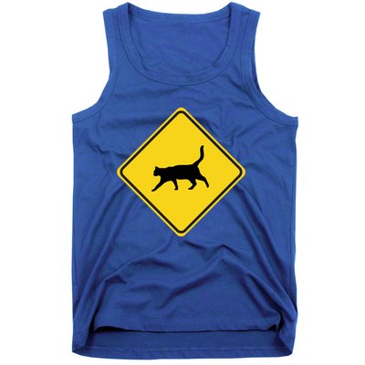 Cat Xing Sign Graphic Crossing Symbol Great Gift Tank Top