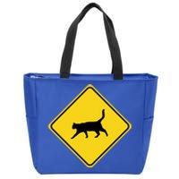 Cat Xing Sign Graphic Crossing Symbol Great Gift Zip Tote Bag