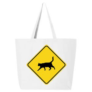 Cat Xing Sign Graphic Crossing Symbol Great Gift 25L Jumbo Tote