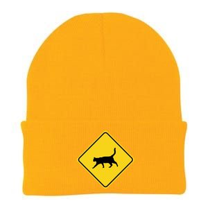 Cat Xing Sign Graphic Crossing Symbol Great Gift Great Gift Knit Cap Winter Beanie