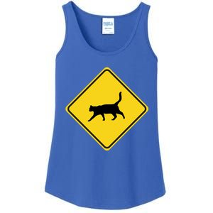 Cat Xing Sign Graphic Crossing Symbol Great Gift Great Gift Ladies Essential Tank