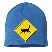 Cat Xing Sign Graphic Crossing Symbol Great Gift Great Gift Sustainable Beanie