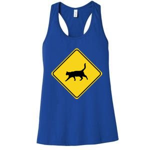 Cat Xing Sign Graphic Crossing Symbol Great Gift Great Gift Women's Racerback Tank