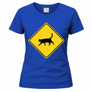 Cat Xing Sign Graphic Crossing Symbol Great Gift Great Gift Women's T-Shirt