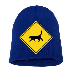 Cat Xing Sign Graphic Crossing Symbol Great Gift Great Gift Short Acrylic Beanie