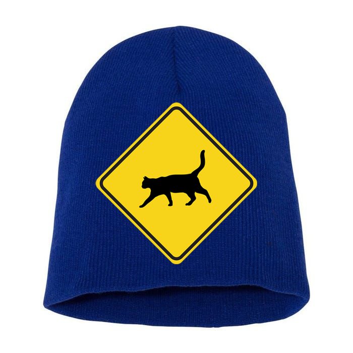 Cat Xing Sign Graphic Crossing Symbol Great Gift Great Gift Short Acrylic Beanie