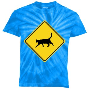 Cat Xing Sign Graphic Crossing Symbol Great Gift Great Gift Kids Tie-Dye T-Shirt