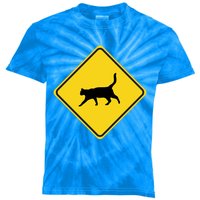 Cat Xing Sign Graphic Crossing Symbol Great Gift Great Gift Kids Tie-Dye T-Shirt