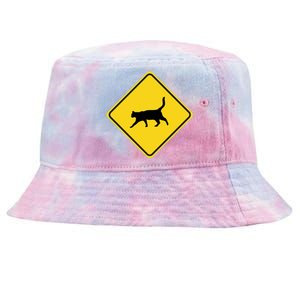 Cat Xing Sign Graphic Crossing Symbol Great Gift Great Gift Tie-Dyed Bucket Hat