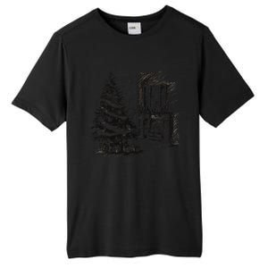 Christmas Xmas Sketch Pic Tree Presents Gifts Tall Fusion ChromaSoft Performance T-Shirt