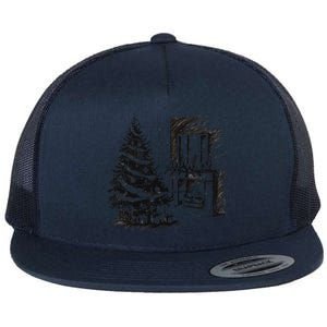 Christmas Xmas Sketch Pic Tree Presents Gifts Flat Bill Trucker Hat