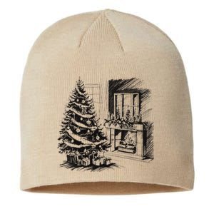 Christmas Xmas Sketch Pic Tree Presents Gifts Sustainable Beanie