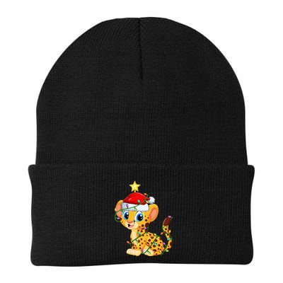 Cheetah Xmas Tree Lighting Santa Cheetah Christmas Gift Beanie