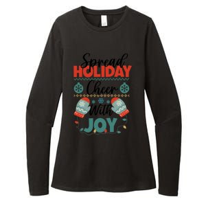 Christmas Xmas Time Spread Holiday Cheer With Joy Gift Womens CVC Long Sleeve Shirt