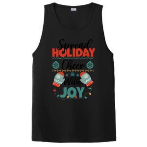 Christmas Xmas Time Spread Holiday Cheer With Joy Gift PosiCharge Competitor Tank