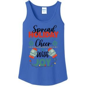 Christmas Xmas Time Spread Holiday Cheer With Joy Gift Ladies Essential Tank