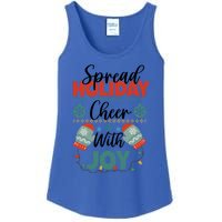 Christmas Xmas Time Spread Holiday Cheer With Joy Gift Ladies Essential Tank