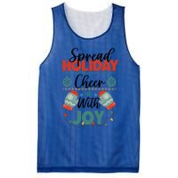 Christmas Xmas Time Spread Holiday Cheer With Joy Gift Mesh Reversible Basketball Jersey Tank