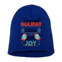 Christmas Xmas Time Spread Holiday Cheer With Joy Gift Short Acrylic Beanie