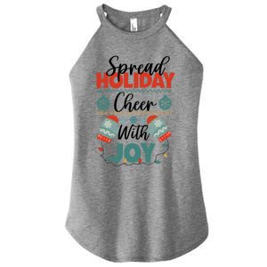 Christmas Xmas Time Spread Holiday Cheer With Joy Gift Women's Perfect Tri Rocker Tank