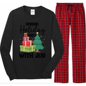 Christmas Xmas Time Spread Holiday Cheer With Joy Gift Long Sleeve Pajama Set